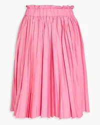 RED Valentino Pleated cotton-blend skirt - Pink Pink