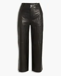 Rag & Bone Dylan cropped leather straight-leg pants - Black Black