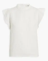 Joie Juri ruffled linen top - White White