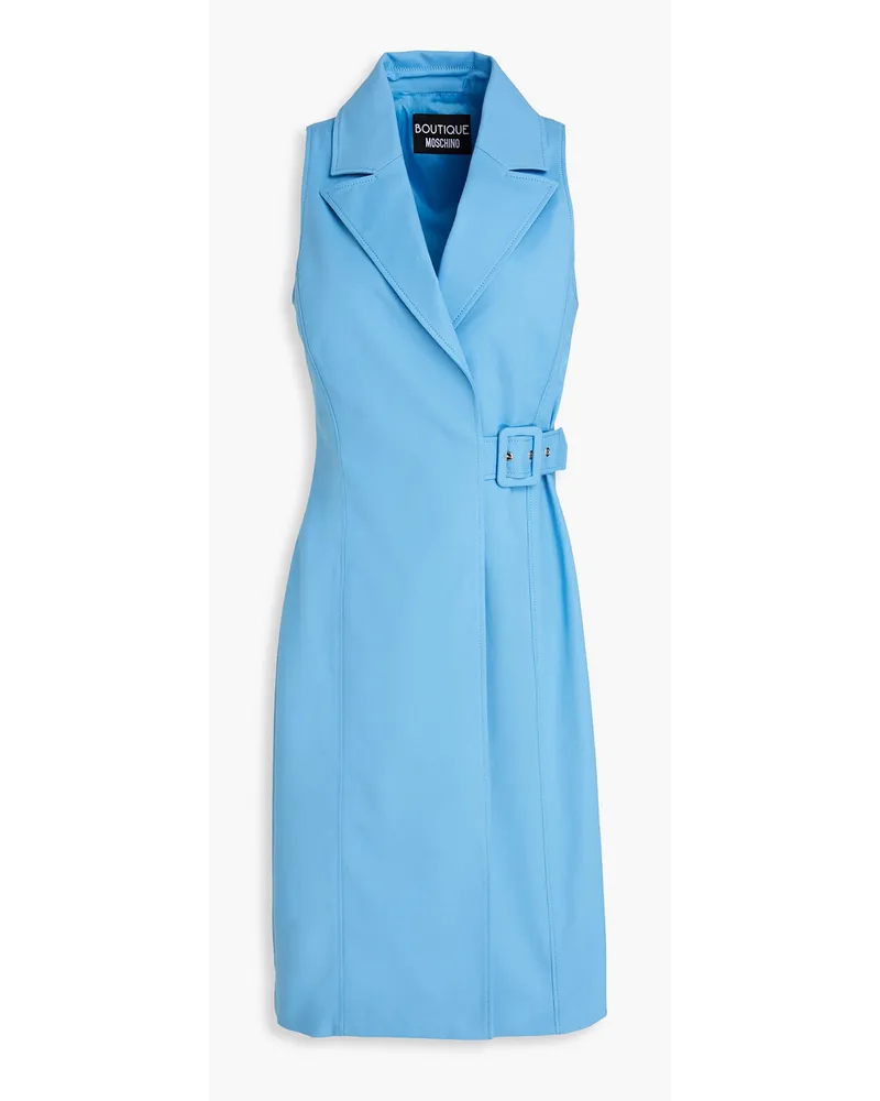 Moschino Cotton-blend mini dress - Blue Blue
