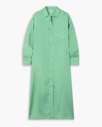 APIECE APART Viva silk-satin shirt dress - Green Green