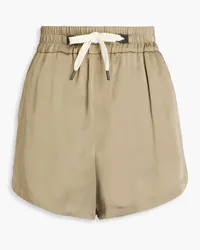 Brunello Cucinelli Bead-embellished satin shorts - Neutral Neutral