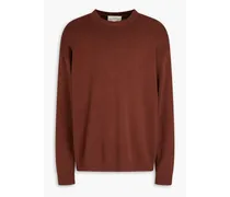 Nimbus oversized merino wool and cotton-blend sweater - Brown