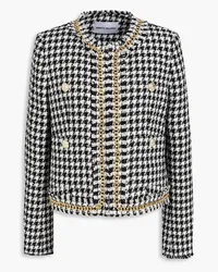 Rebecca Vallance Cher embellished houndstooth tweed jacket - Black Black