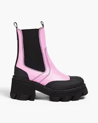 Ganni Two-tone leather Chelsea boots - Pink Pink