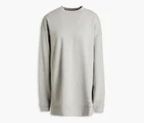 Mélange organic French cotton-terry sweatshirt - Gray