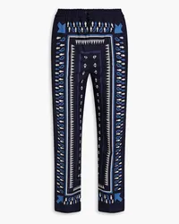 Etro Printed cotton track pants - Blue Blue