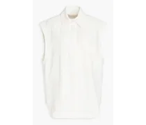 Maldo oversized twill shirt - White