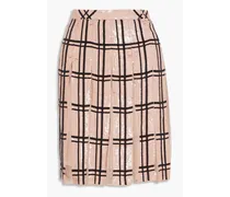 Pleated embellished silk-chiffon mini skirt - Pink