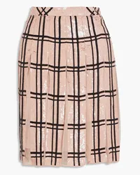 Valentino Garavani Pleated embellished silk-chiffon mini skirt - Pink Pink