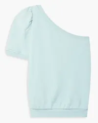 CAMI NYC Beck one-shoulder French cotton-terry top - Blue Blue