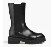 Presley leather platform boots - Black