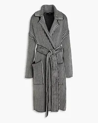 Joseph Striped merino wool-blend coat - Gray Gray