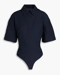 Jacquemus Baunhilha cutout hemp and cotton-blend bodysuit - Blue Blue