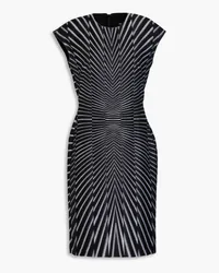 Giorgio Armani Striped metallic jacquard dress - Black Black