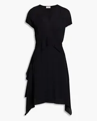 By Malene Birger Balizia asymmetric draped crepe de chine dress - Black Black