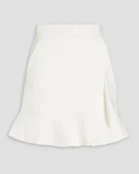 RED Valentino Ruffled twill mini skirt - White White