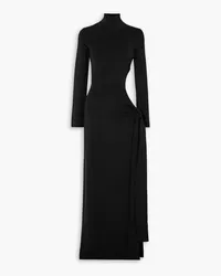 GALVAN Cindy cutout jersey gown - Black Black