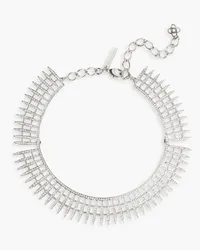 Oscar de la Renta Silver-tone crystal necklace - Metallic Metallic