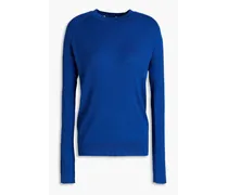 Ribbed silk sweater - Blue