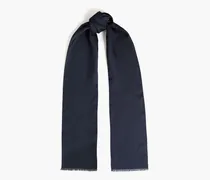 Suzanne silk-jacquard scarf - Blue - OneSize
