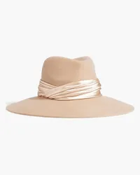 Eugenia Kim Emmanuelle satin-trimmed wool-felt fedora - Neutral Neutral