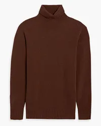 Officine Generale Merino wool and cashmere-blend turtleneck sweater - Brown Brown