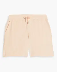 Frescobol Carioca Augusto cotton, Lyocell and linen-blend terry drawstring shorts - Orange Orange