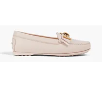 Embellished leather loafers - Pink