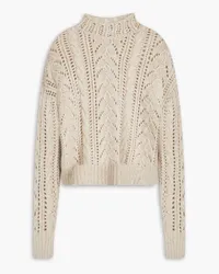 Autumn Cashmere Cable-knit cashmere sweater - White White