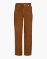 Officine Generale Suede pants - Brown Brown