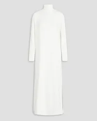 Enza Costa Ribbed-knit turtleneck midi dress - White White