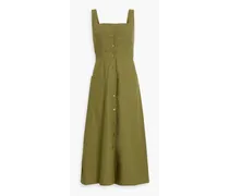 Aris cotton-poplin midi dress - Green