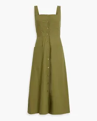 Equipment Aris cotton-poplin midi dress - Green Green