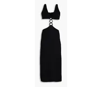 Mert cutout cotton-blend midi dress - Black