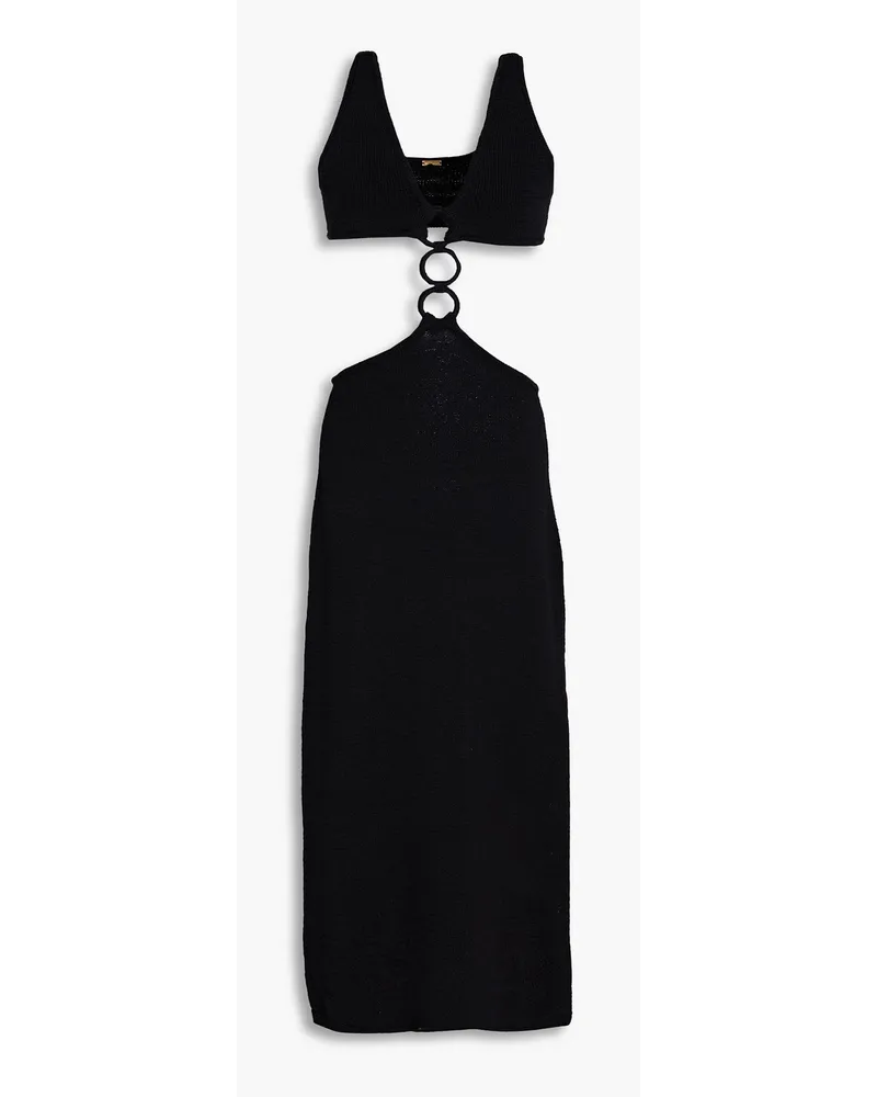 Cult Gaia Mert cutout cotton-blend midi dress - Black Black