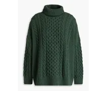 Annis cable-knit wool turtleneck sweater - Green