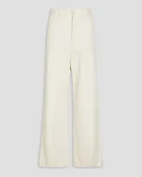 Nili Lotan Johan cotton and linen-blend twill wide-leg pants - White White