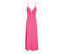 Cutout cady maxi slip dress - Pink