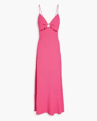 Claudie Pierlot Cutout cady maxi slip dress - Pink Pink