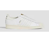 Superstar ADV smooth and cracked-leather sneakers - White