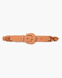 Zimmermann Chain-embellished leather belt - Brown Brown