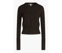 Cropped Donegal cashmere sweater - Brown