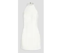 Vic crepe halterneck mini dress - White