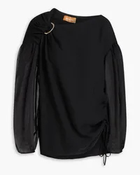 REJINA PYO Miller embellished TENCEL™-blend twill blouse - Black Black