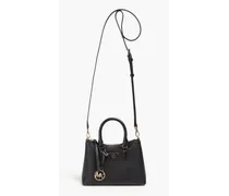 Austen pebbled-leather shoulder bag - Black