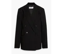 Gerard double-breasted TENCEL™-blend twill blazer - Black