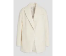 Faux shearling coat - White