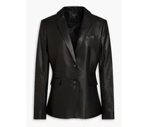 Leather blazer - Black