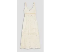 Sea Blaire broderie anglaise organic cotton midi dress - White White